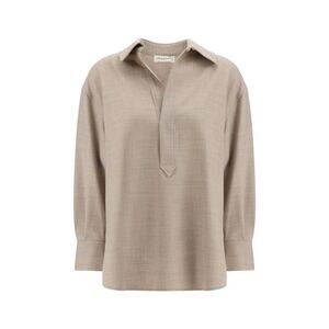 True Royal Beige Wool Women's Shirt